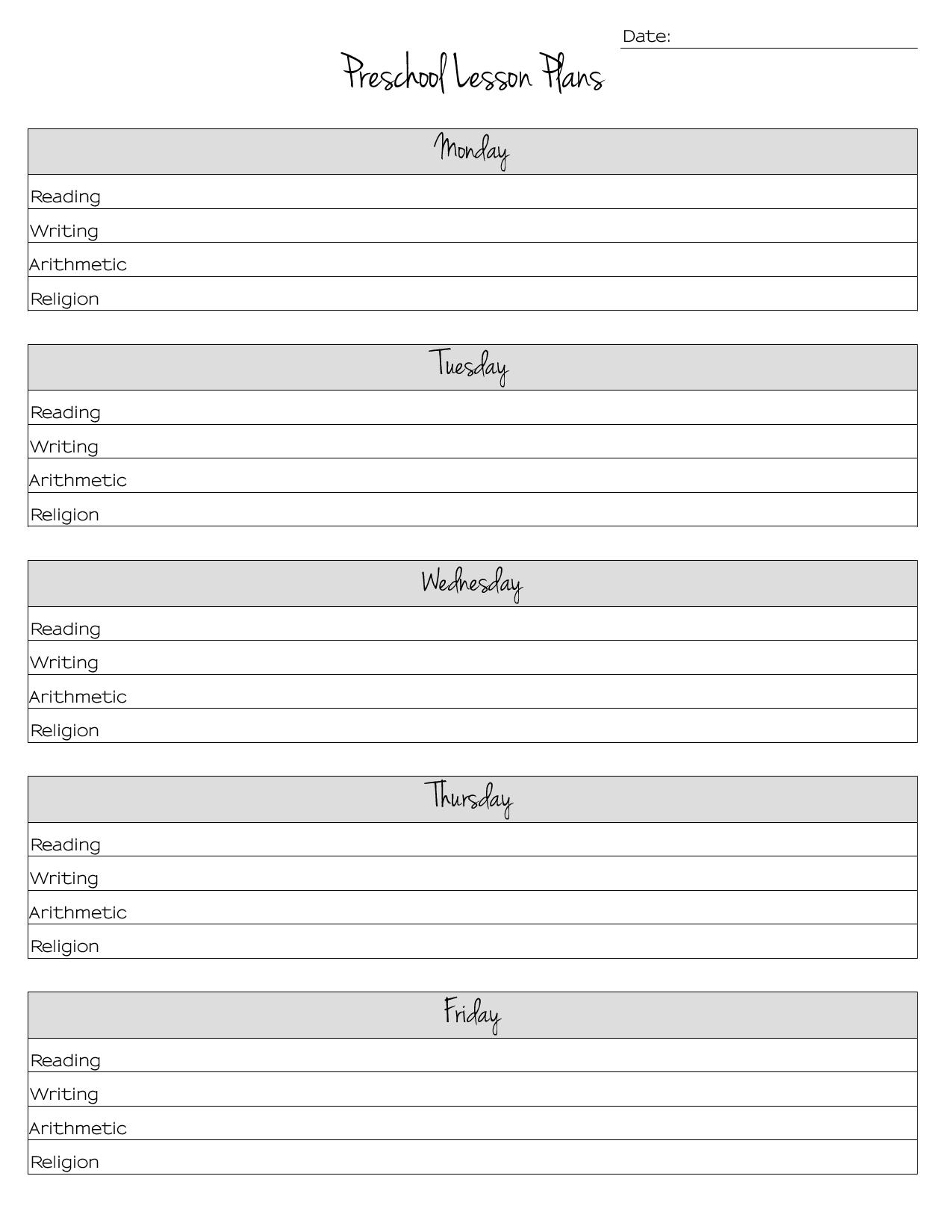 Preschool Planning Worksheets-page-001 - elizabeth clare