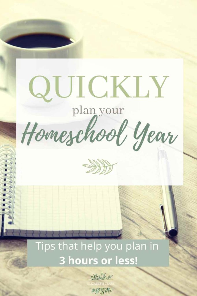 Quickly Plan Your Homeschool Year - elizabeth clare