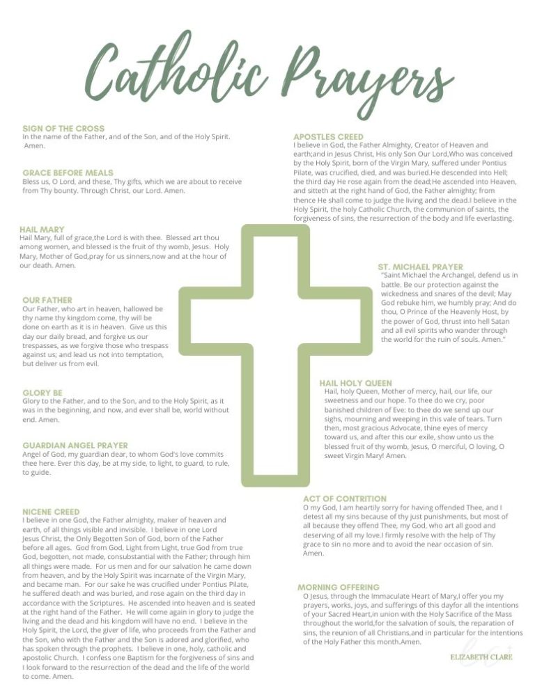 12 Prayers Every {catholic} Kid Should Know - Elizabeth Clare