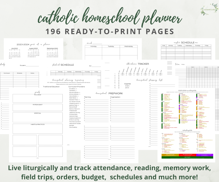 2023 2024 Printable Catholic Homeschool Planner PDF Elizabeth Clare   3 Medium 